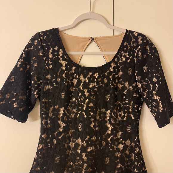 NBD Take Your Time Black Lace Open Back Dress - Picture 4 of 10